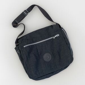 Kipling Madhouse Expandable Messenger Crossbody Laptop Bag Black Adjustable*READ